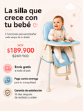 SILLA COMEDOR 4 EN 1 PARA BEBE