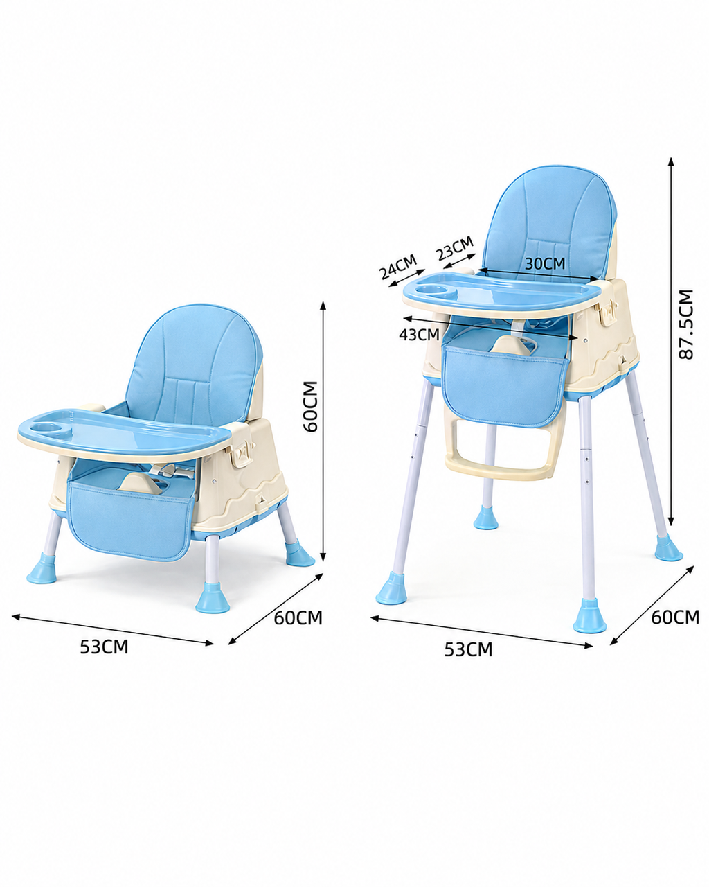 SILLA COMEDOR 4 EN 1 PARA BEBE